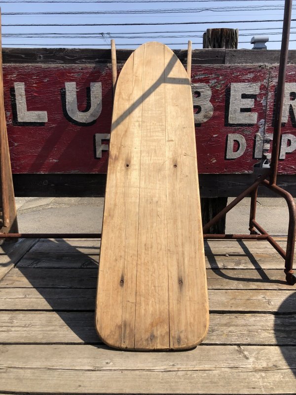 画像19: Vintage American Primitive Wooden Ironing Board Table (B457)