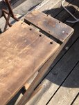 画像4: Vintage American Primitive Wooden Ironing Board Table (B459)