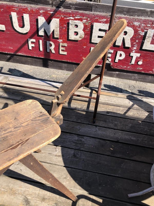 画像5: Vintage American Primitive Wooden Ironing Board Table (B456)