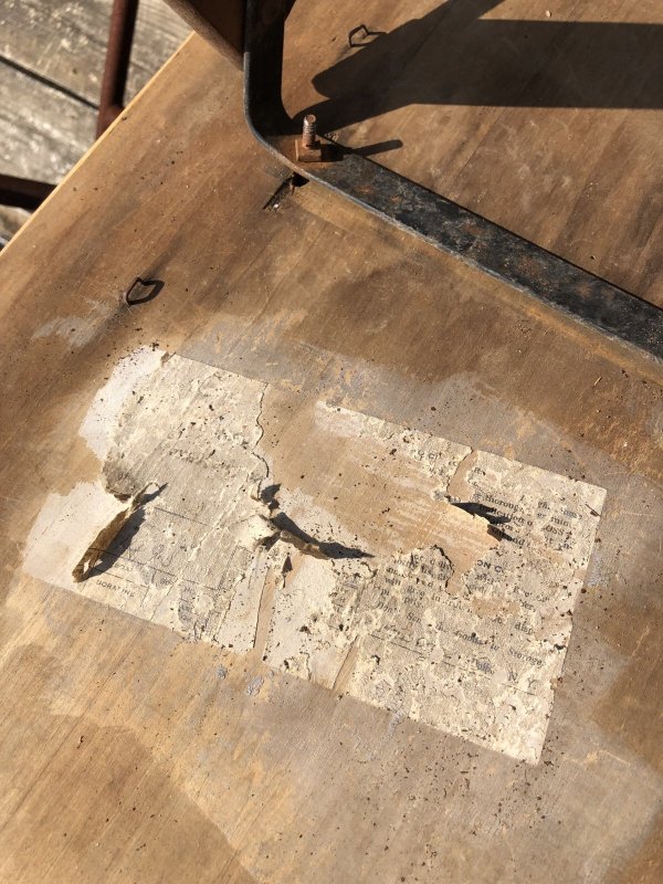 画像22: Vintage American Primitive Wooden Ironing Board Table (B457)