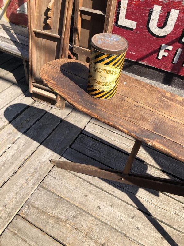 画像3: Vintage American Primitive Wooden Ironing Board Table (B456)