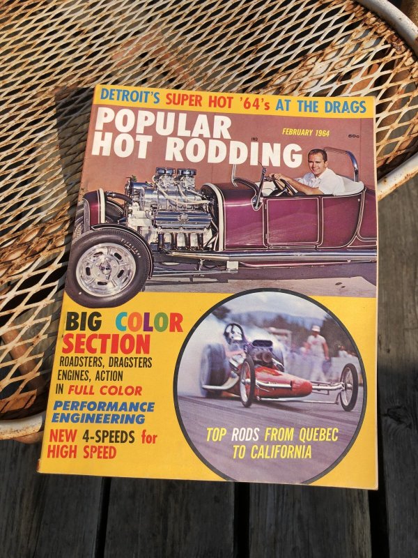 画像1: 60s Vintage Car Magazine Popular Hot Rodding 1964 (B468)