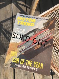 60s Vintage Car Magazine Motor Trend 1961 (B483)