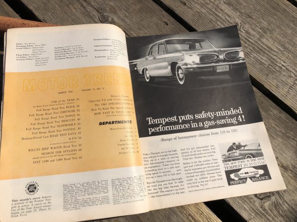 画像2: 60s Vintage Car Magazine Motor Trend 1961 (B483)