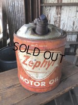 Vintage Motor Gas Oil 5 Gallon Can Zephyr (R485) 