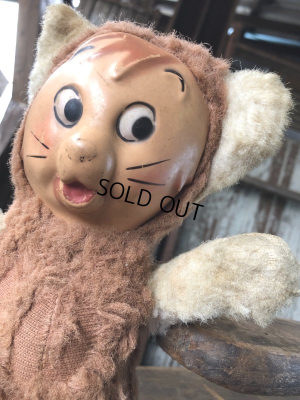 画像6: Vintage  Celluloid Face Doll Kitty Cat 27cm (R495)