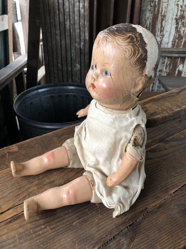 画像3: Vintage Composition Face Doll Baby 40cm (R494)