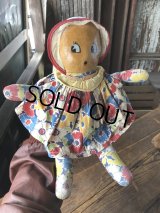 Vintage Celluloid Face Doll Girl 35cm (R492)