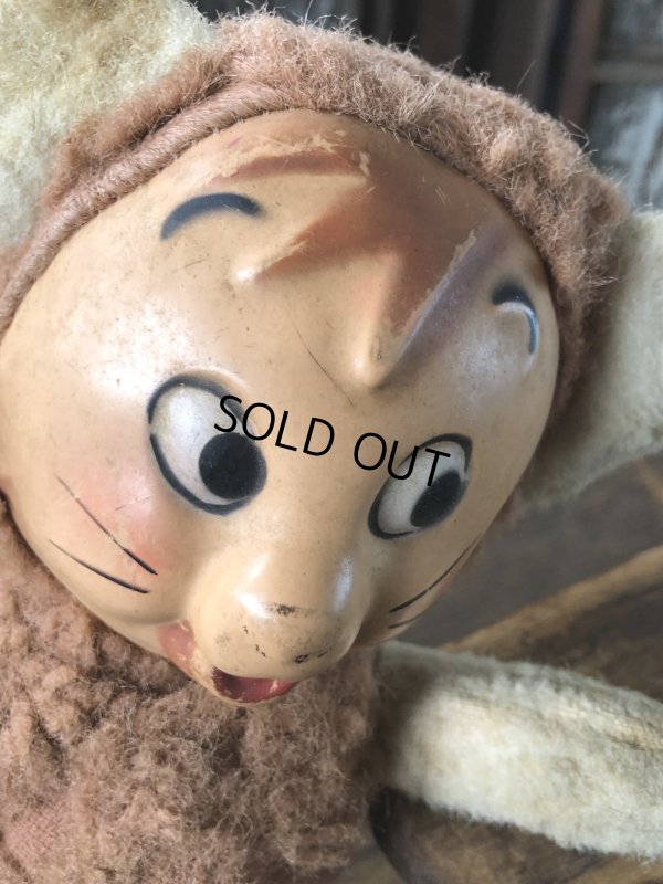 画像12: Vintage  Celluloid Face Doll Kitty Cat 27cm (R495)