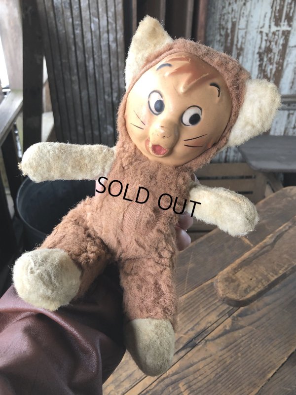 画像13: Vintage  Celluloid Face Doll Kitty Cat 27cm (R495)