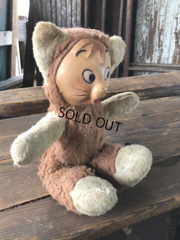 画像5: Vintage  Celluloid Face Doll Kitty Cat 27cm (R495)