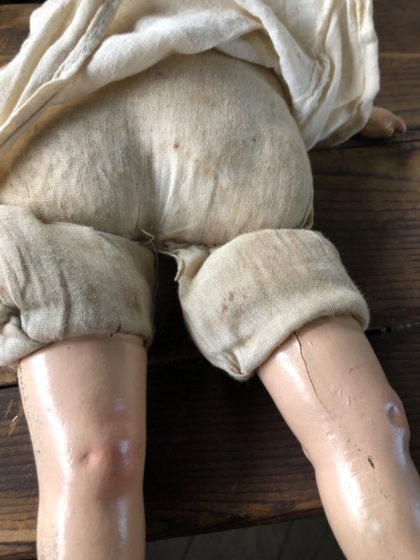 画像13: Vintage Composition Face Doll Baby 40cm (R494)