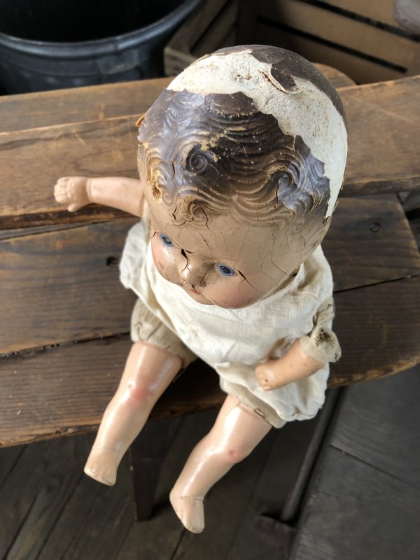 画像2: Vintage Composition Face Doll Baby 40cm (R494)