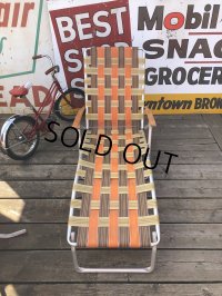 60 Vintage Folding Long Lawn Chair (R495)