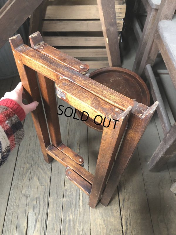 画像10: Antique Wooden Plant Stand (R496)