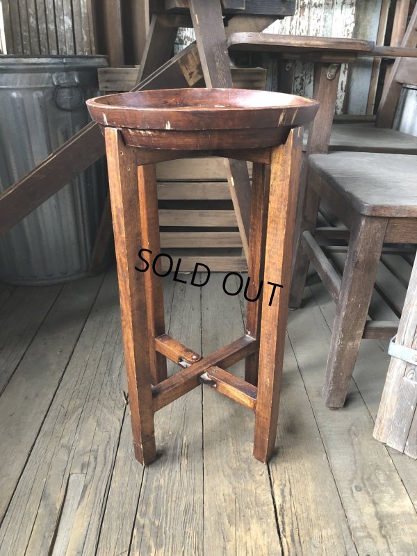画像7: Antique Wooden Plant Stand (R496)