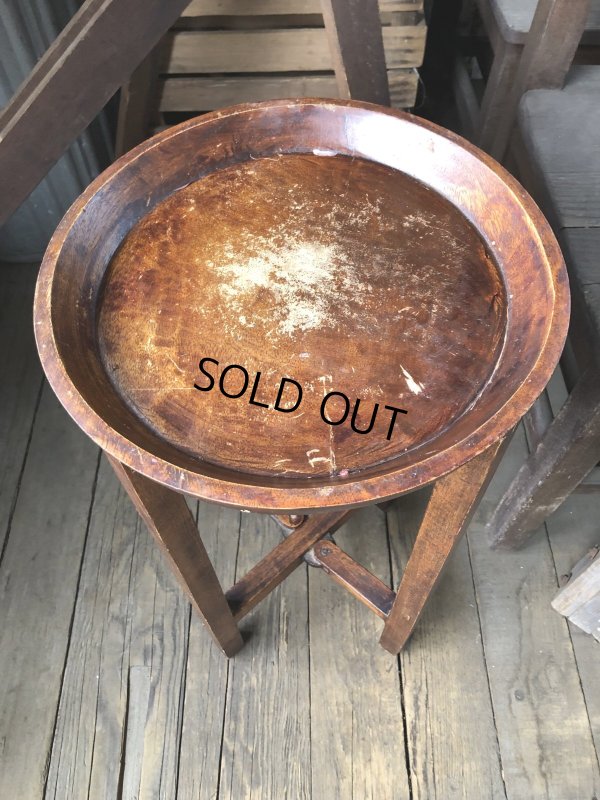 画像6: Antique Wooden Plant Stand (R496)