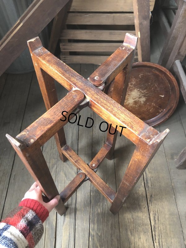 画像9: Antique Wooden Plant Stand (R496)