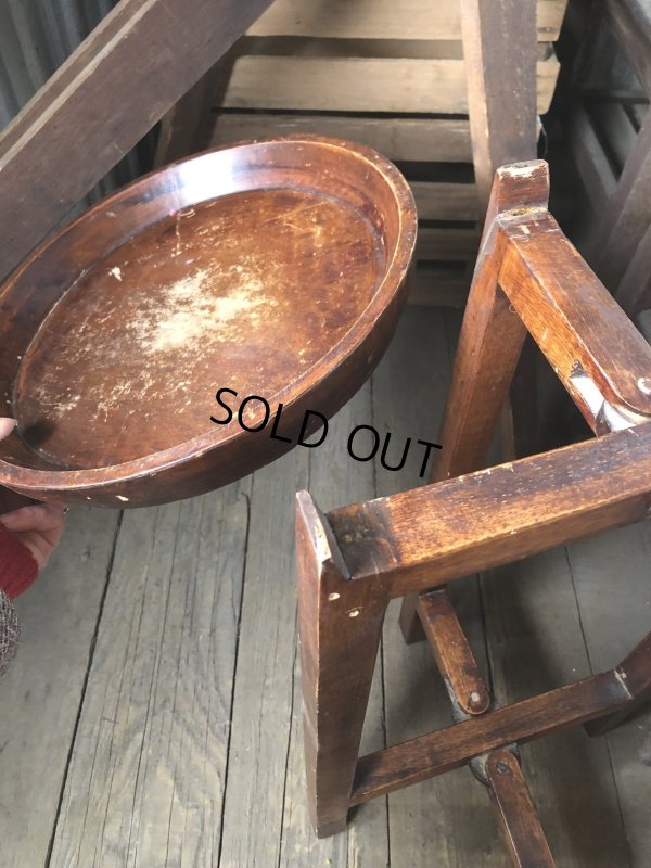 画像8: Antique Wooden Plant Stand (R496)