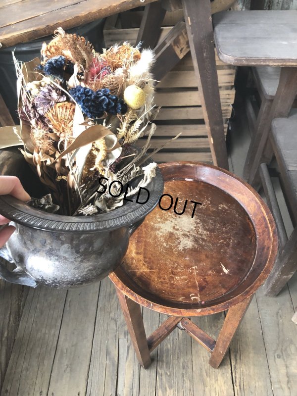 画像17: Antique Wooden Plant Stand (R496)