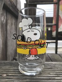 70s Vintage Glass Anchor Hocking Snoopy Sandwich & Pasta  (R497)
