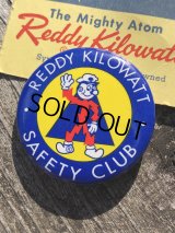 Vintage REDDY KILOWATT Original Advertising Pinback Button Badge (R513)