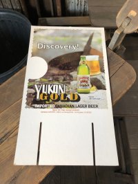 70s Vintage Cardboard Sign YUKON GOLD Canadian Lager Beer (R540)