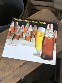70s Vintage Cardboard Sign Michelob Light Beer (R542)