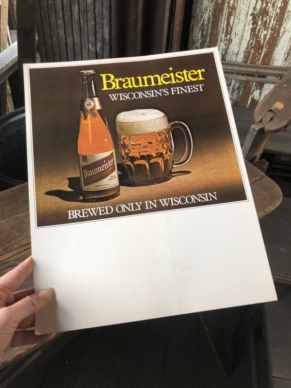画像6: 〜80s Vintage Cardboard Sign Braumeister Beer (R538)