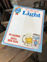 80s Vintage Cardboard Sign HEILMAN'S Old Style Beer (R528)