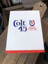 70s Vintage Cardboard Sign Colt 45 Beer (R533)