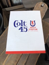 70s Vintage Cardboard Sign Colt 45 Beer (R533)