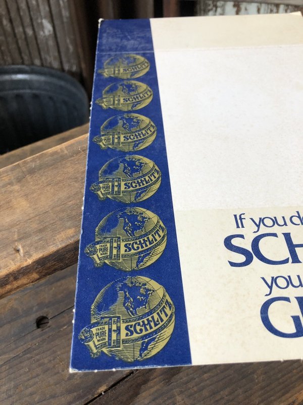 画像4: 70s Vintage Cardboard Sign  Schlitz Beer (R536)