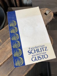 70s Vintage Cardboard Sign  Schlitz Beer (R536)