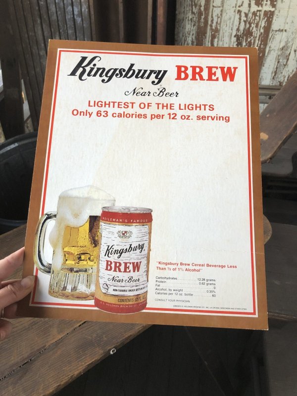 画像6: 〜80s Vintage Cardboard Sign Kingsbury Brew Near Beer (R537)