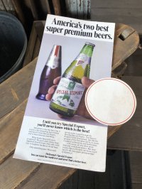 〜80s Vintage Cardboard Sign Heilman's Special Export Beer (R530)