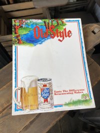 70s Vintage Cardboard Sign HEILMAN'S Old Style Beer (R527)