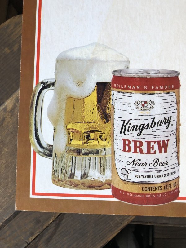 画像3: 〜80s Vintage Cardboard Sign Kingsbury Brew Near Beer (R537)