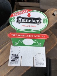 〜80s Vintage Cardboard Sign Heineken Beer (R531)