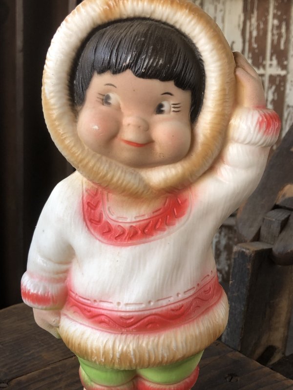 画像15: 60s Vintage Kimmie Eskimo Plastic Coin Bank (R545)