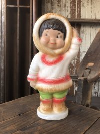 60s Vintage Kimmie Eskimo Plastic Coin Bank (R545)