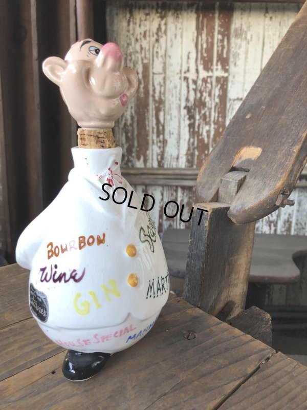 画像9: Vintage Bartender Ceramic Decanter Bottle Made in Japan (R549)