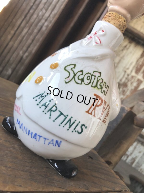 画像12: Vintage Bartender Ceramic Decanter Bottle Made in Japan (R549)