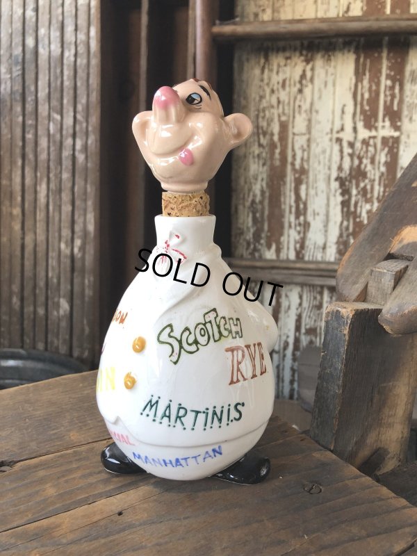 画像22: Vintage Bartender Ceramic Decanter Bottle Made in Japan (R549)