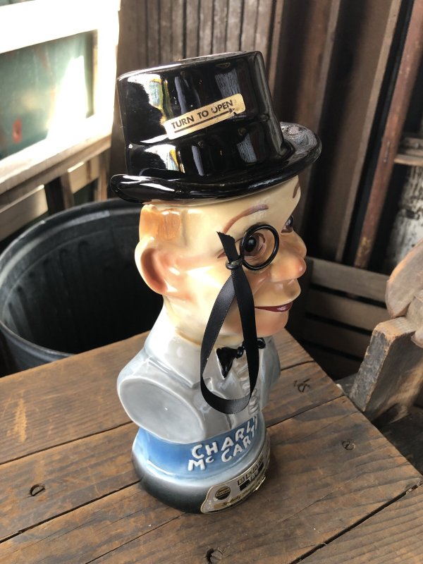 画像17: 70s Vintage Charlie McCarthy Jim Beam Advertising Decanter Bottle (R560)
