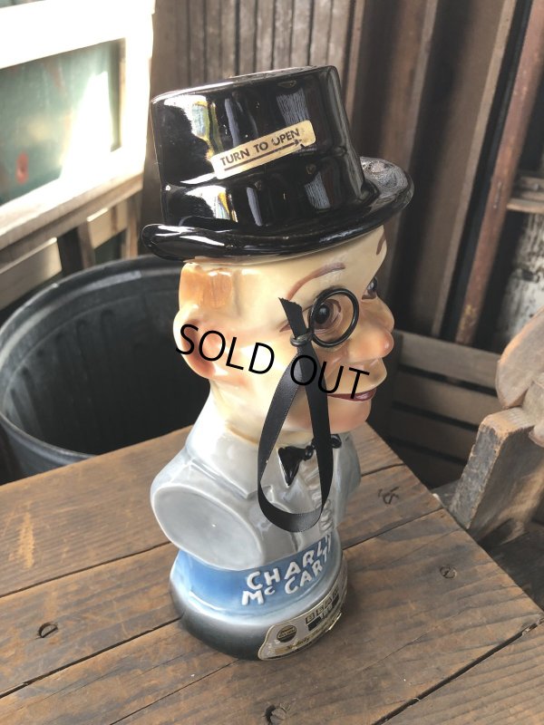 画像17: 70s Vintage Charlie McCarthy Jim Beam Advertising Decanter Bottle (R560)
