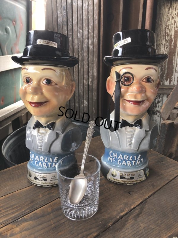 画像19: 70s Vintage Charlie McCarthy Jim Beam Advertising Decanter Bottle (R560)