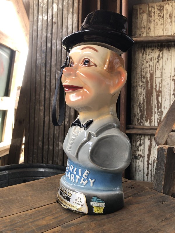 画像5: 70s Vintage Charlie McCarthy Jim Beam Advertising Decanter Bottle (R560)