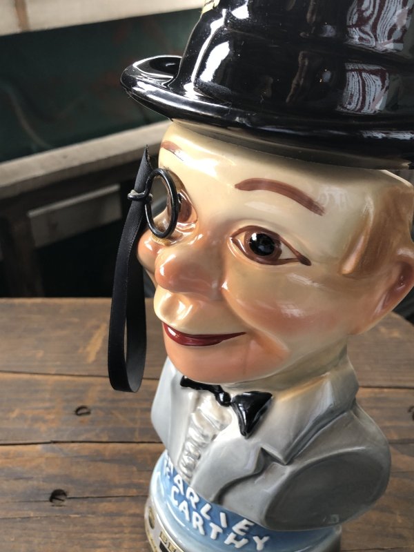 画像10: 70s Vintage Charlie McCarthy Jim Beam Advertising Decanter Bottle (R560)
