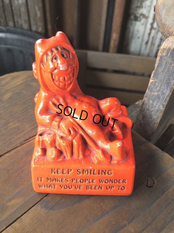 画像2: 60s Vintage Message Doll Red Devil " Keep Smiling " (R561) 